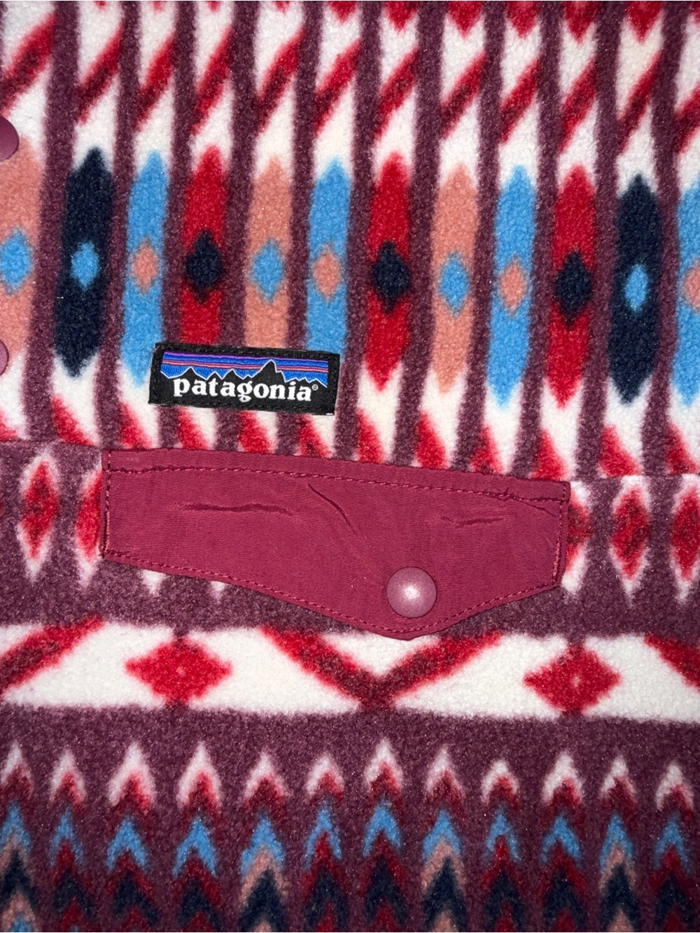 Patagonia Synchilla Snap-T Aztec Print Fleece Pullover Women’s Small - Picture 4 of 6